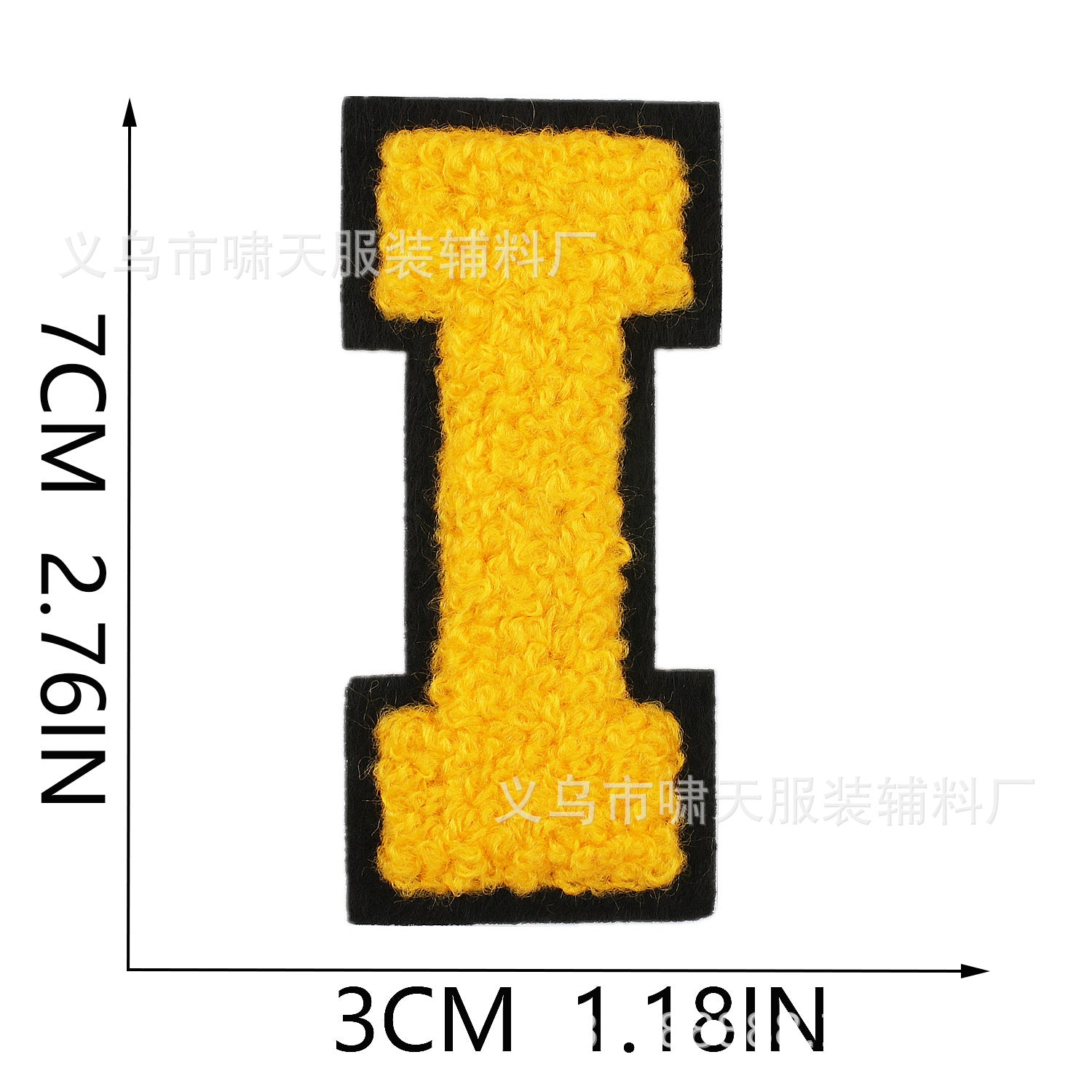 Wholesale Khaki English alphabet patch